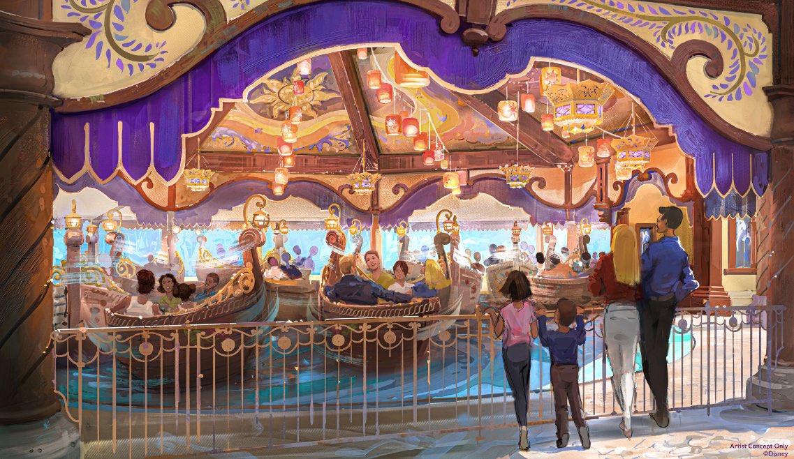 MainStreetActu's tweet photo. Nouveau concept art de l’attraction sur le thème de Raiponce ! https://t.co/pADZi47WjY
