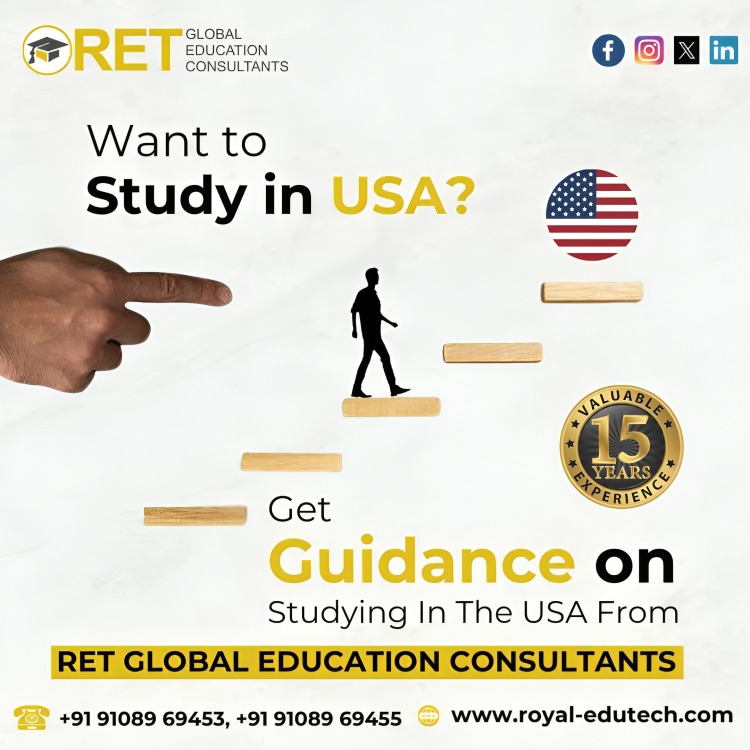 Want to study in the USA? Get help from RET Global Education Consultants! They can show you what to do and help you through the process. #RETConsultants #RET #StudyAbroad #DreamDestination #GlobalEducation #KnowledgeIsPower #ExploreAndLearn #StudentLife #OpportunitiesAbroad