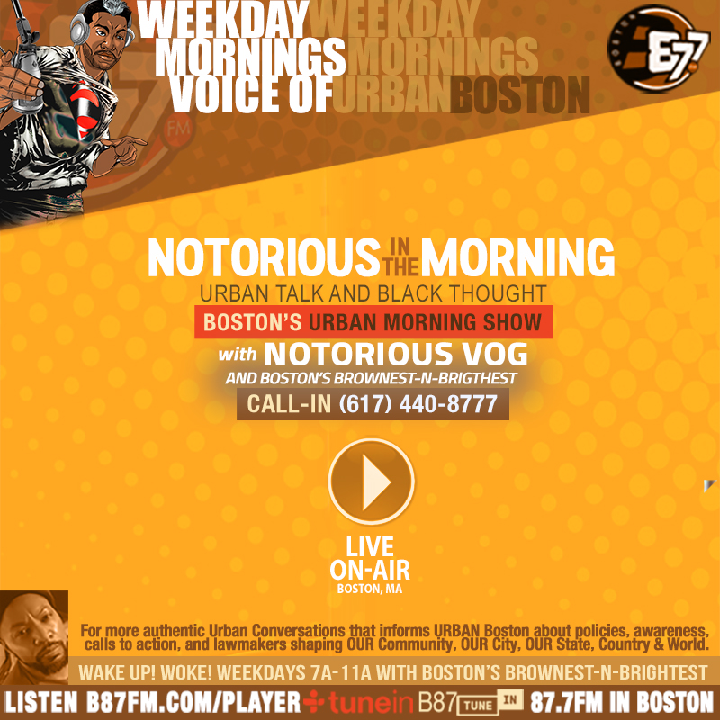 💬JOIN THE»» 
URBAN CONVO⤵ 
#TGIFB ☮✌🏾EDITION 
with @NotoriousVOG
#AutismAcceptanceMonth 

🖤 WEEKDAYS 
🕖7-11AM 
⌚#UrbanUpdate
 ↕ BEST/Worst-Of-Week
Open☎Friday🤬 
Call/Text (617) 440-8777 

LISTEN 📻 87.7FM 📲  b87fm.com/player 
App tun.in/sfxnB…