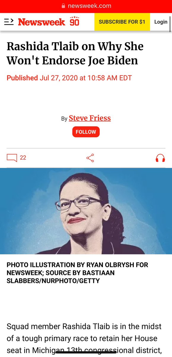 @thehill You need to correct an error in this article stating @RepRashida does not have a primary challenger. @Royce4Congress is running against her. Unlike Tlaib, he endorses Biden for President. He’s not antisemitic and condemns “Death to America” hate speech in the District.