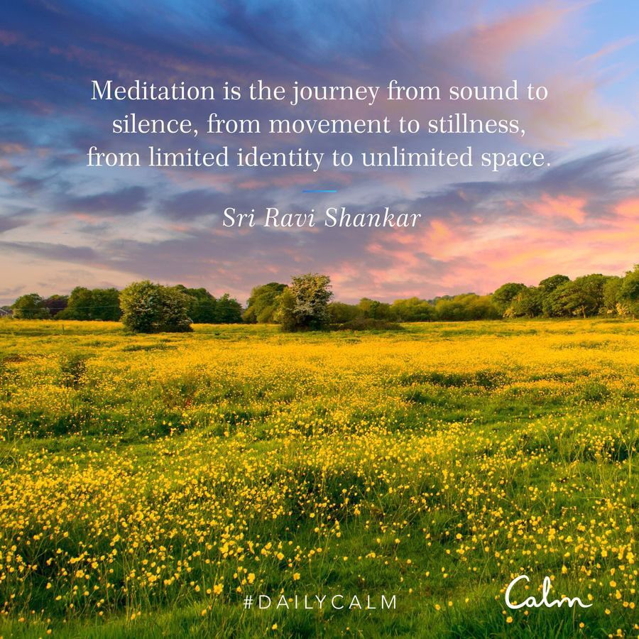 How can you create more space in your mind or body today? #meditation #silence #SilenceIsGolden #MindfulMeditation #Calm #CalmApp