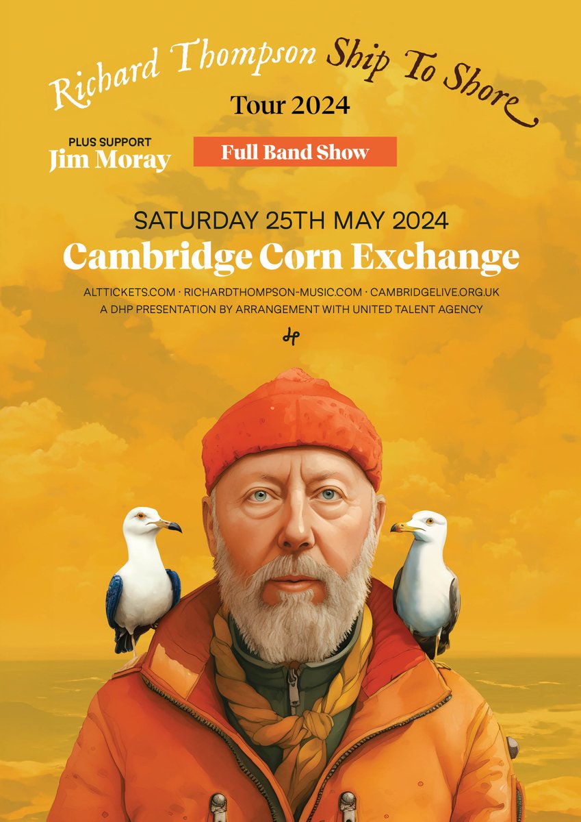 We're excited to announce that Jim Moray will be the support band for Richard Thompson on 25 May 2024. Find out more and get your tickets here: cambridgelive.org.uk/cornex/events/…