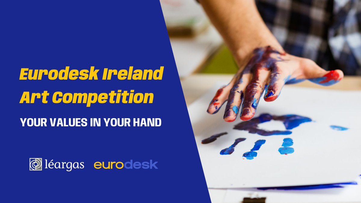 To celebrate #EUyouthweek @EurodeskIreland is launching an art competition for young pople (13-30) living in 🇮🇪 'Your Values in Your Hand' ➡️📢🇪🇺🎊eurodesk.ie/european-youth… @Leargas @dcediy @spunout @nycinews @ywirl @Foroige @eurireland @matorphanides @audrey_frith @EPinIreland