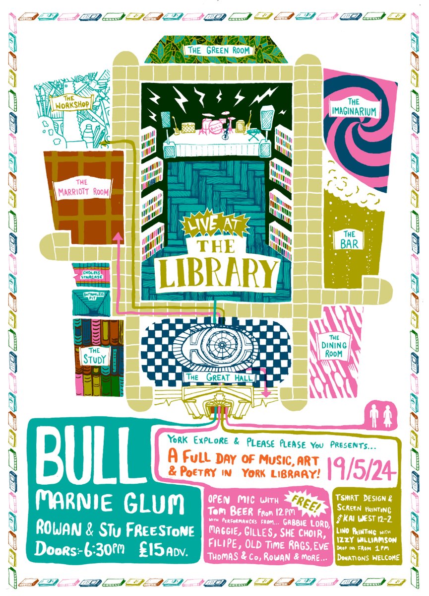 Join us for 'Live At The Library' on May 19th with @BullTheBand + special guests to celebrate Explore York Libraries and Archives' 10th anniversary! All proceeds support our mission to enrich lives and connect communities. Don't miss this! Tickets here 👉 bit.ly/4cInUts