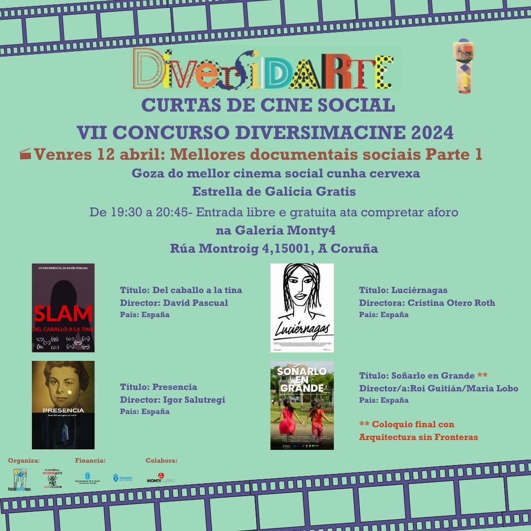 Agardámosvos esta tarde na Galería Monty4 onde presentaremos o documental "Soñarlo en Grande", sobre un centro de recursos para educación inclusiva que temos construido en Guatemala.

Teremos un coloquio trala proxección