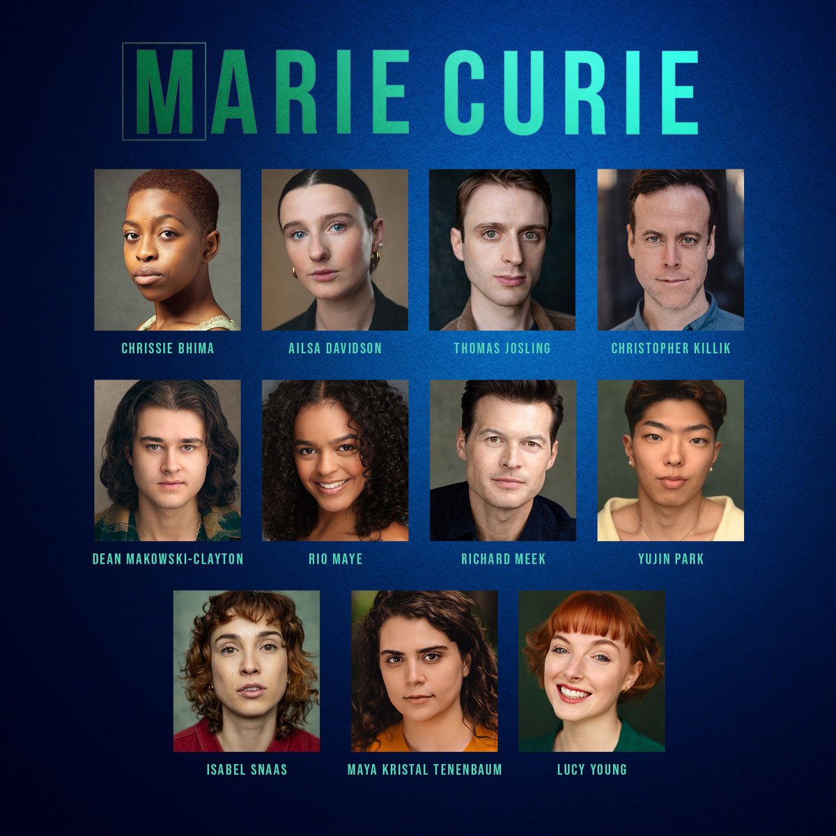 🔬 Time to discover our cast! 🔬 Running at @CharingCrossThr for a limited time between 1 June - 28 July, tickets are on sale now! 🎟️ charingcrosstheatre.co.uk/theatre/marie-… #MarieCurieMusical