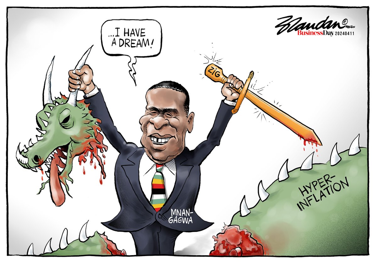 Zimbabwe introduces yet another new currency, the ZiG, to deal with hyperinflation and corrupted economics... Business Day, Thursday 11 April 2024 brandanreynolds.com/2024/04/11/bus…