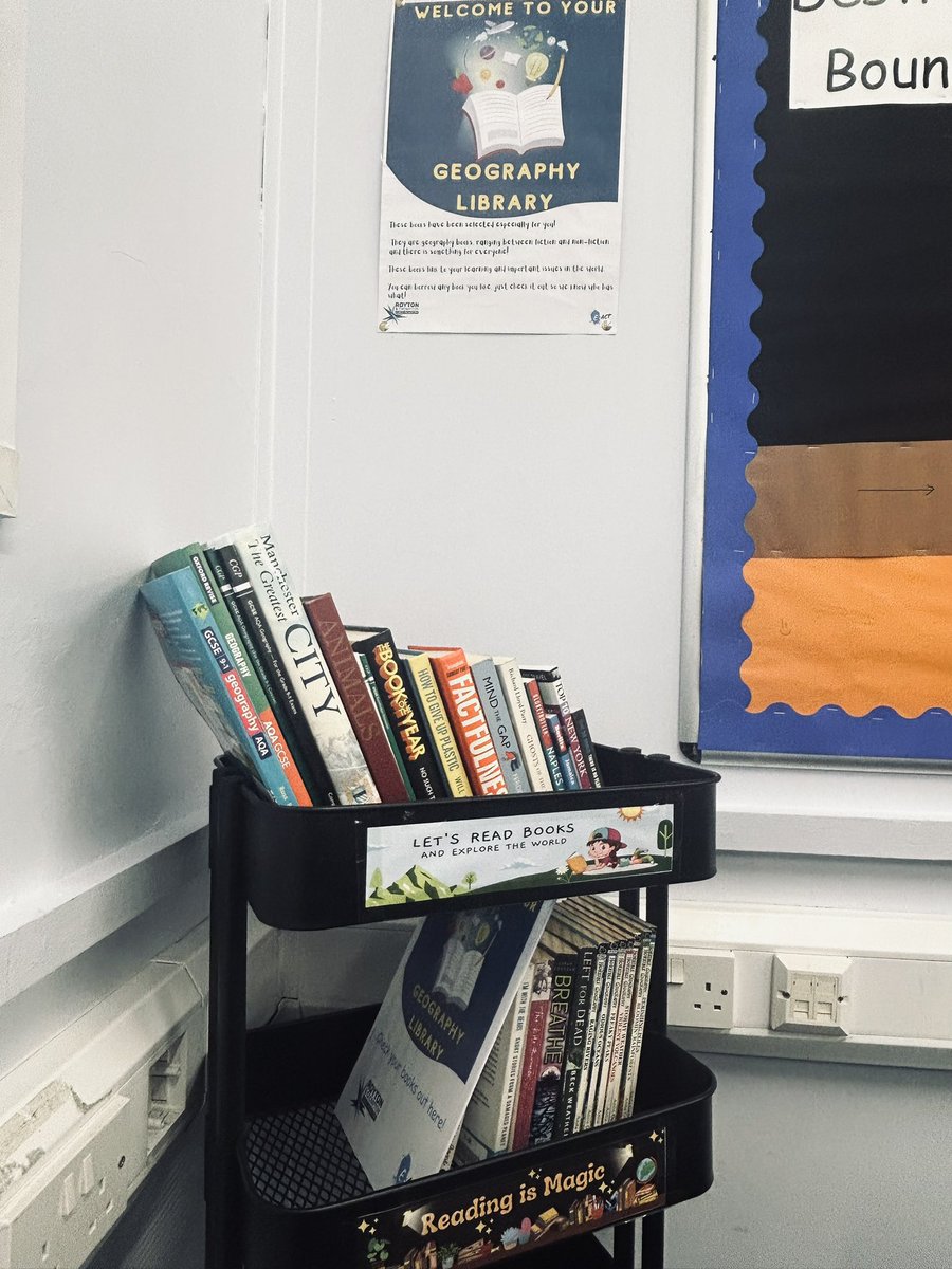 My geography library is evolving! 

I was struggling to think of a safe bookshelf idea that wouldn’t cost time and money to install. 

I had an ikea trolley that I think works really well! 

#edutwitter #Geography #geographteacher #teachertwitter #teaching #readingforpleasure