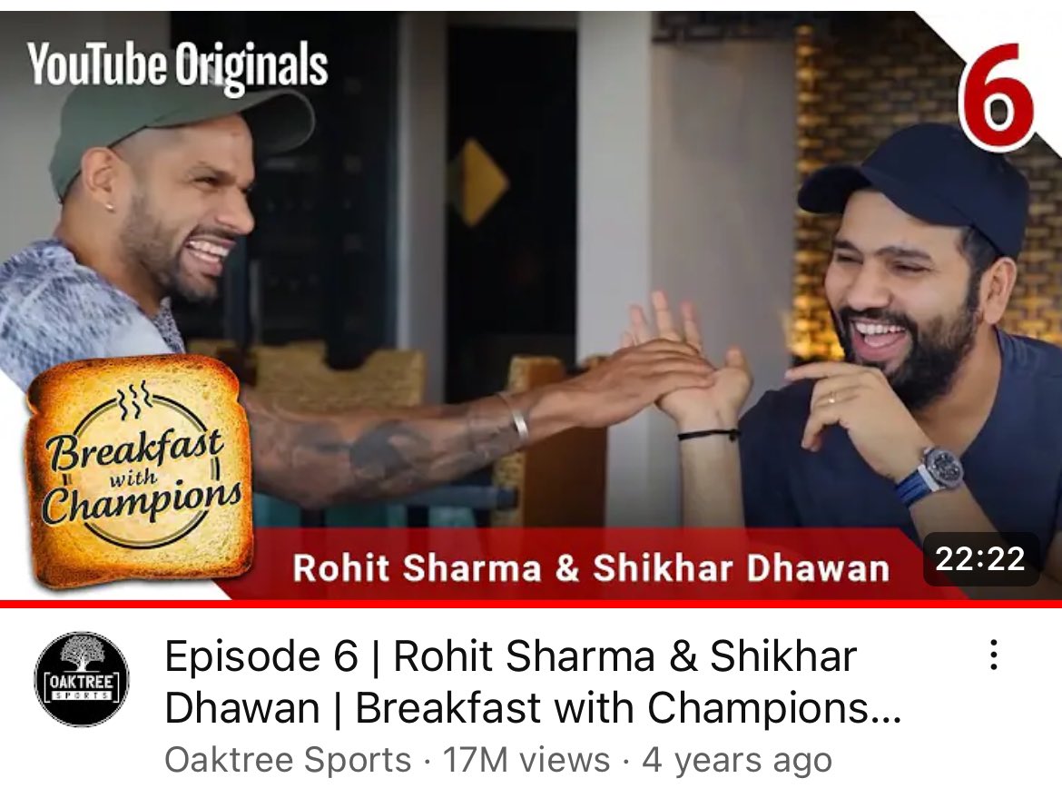 GeorgiOrwell's tweet image. @gauravkapur is one person who has captured Rohit Sharma’s essence most beautifully.
Now #breakfastwithchampions is like a series where you can watch his journey from a young player and newly married guy to the Indian captain and father of a daughter!
@OaktreeSport @neeravghosh