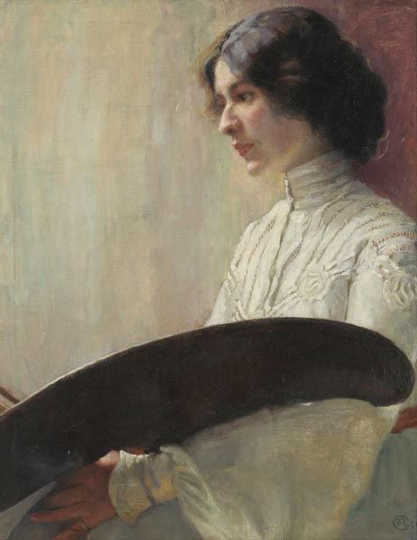 Anna Plesingerová-Božinová (1883 - 1977) Self Portrait