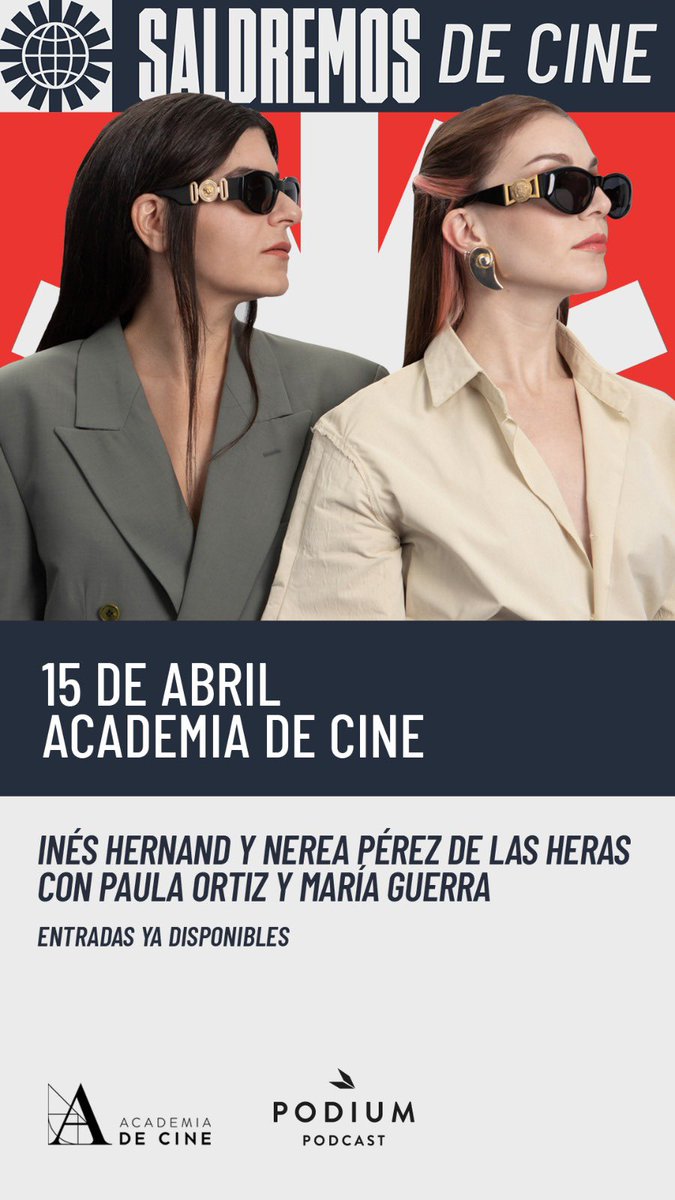 Este lunes grabamos en directo el próximo episodio de @SaldremosMejor en @Academiadecine 🎫¡Te esperamos! Consigue tu invitación entradas.aliro.academiadecine.com/sesion/298/com…