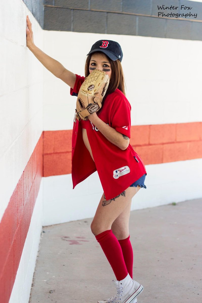 #model #boston #redsox #baseball #cap #jeanshorts #kneehighsocks #overthekneesocks #baseballglove #baseballjersey #brunette #latina #mexicana #legsfordays #tattoomodel #brunettemodel #sportygirl #brunettehair #shortshorts #baseballgirl #sportsmodel #sportsphotography