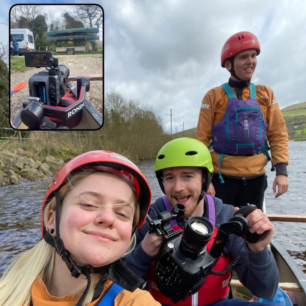 Reels takes canoeing! 🛶 ✨ 🎬 Epic shoot on the Peak District reservoirs filming a residential for @TheNationalHP #KeepItReels 🎞️ #TodaysOffice #VideoProduction #Canoeing #PeakDistrict