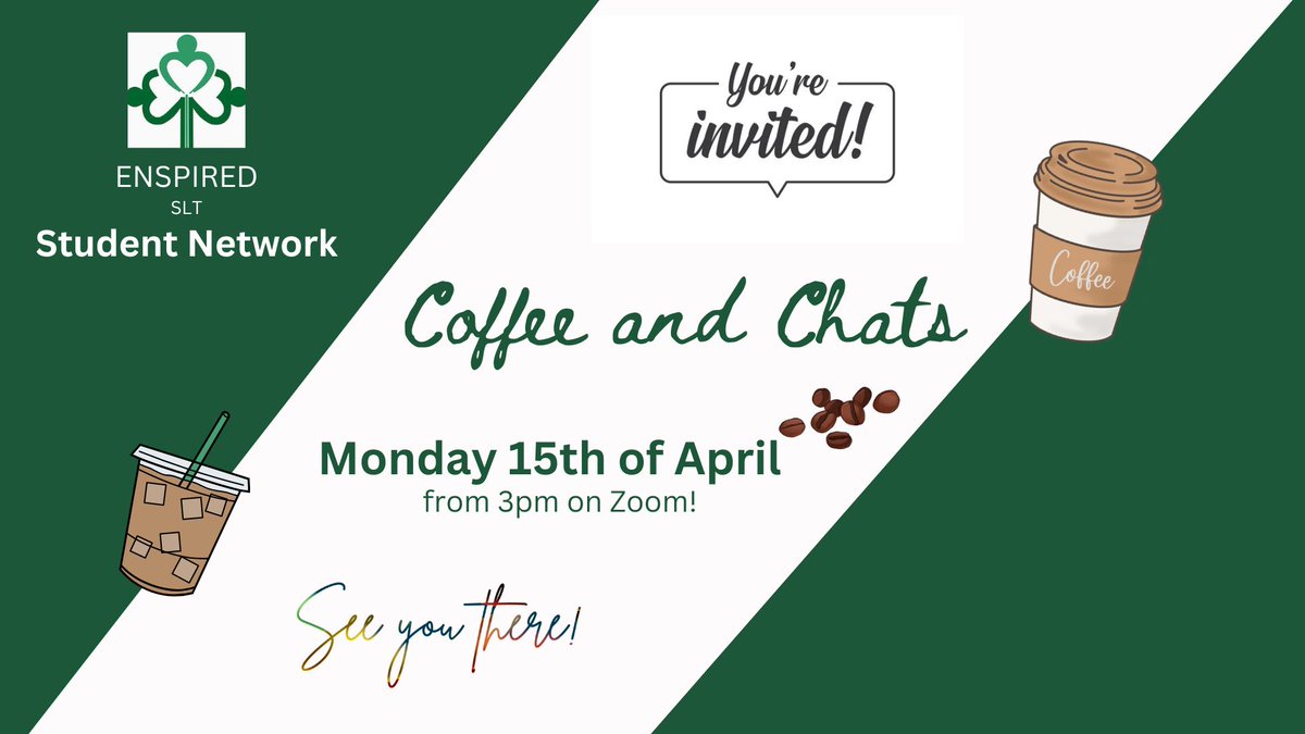 ENSPIRED (@enspired_ire) on Twitter photo Don't forget - the next Enspired Student Network Coffee & Chats event will be from 3-4pm on Monday 15th of April on Zoom <a href="/ENSPIREDStudent/">ENSPIRED SLT Student Network</a> See you there! ☕️ Don't forget - the next Enspired Student Network Coffee & Chats event will be from 3-4pm on Monday 15th of April on Zoom <a href="/ENSPIREDStudent/">ENSPIRED SLT Student Network</a> See you there! ☕️