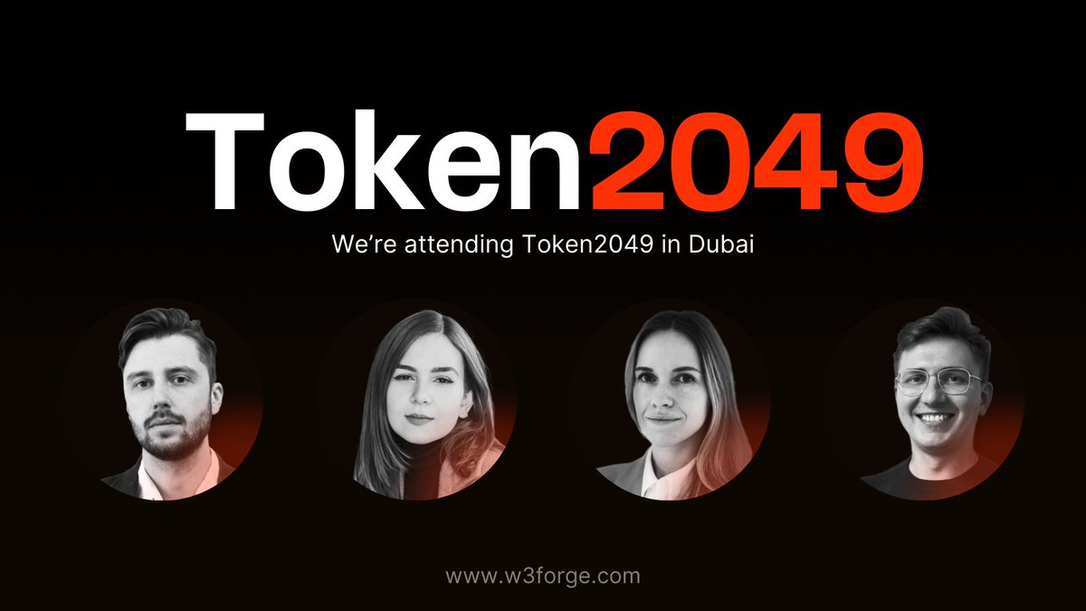 W3Forge is taking #TOKEN2049 Dubai by (sand)storm! 🚀 Catch up with @The_Adomas, @adelaida_derace, @cryptijonas, and @egle_derace to chat about @DeRaceNFT, @Elderglade or @Duels_Arena Interested? DM us for a meet up. See you there!