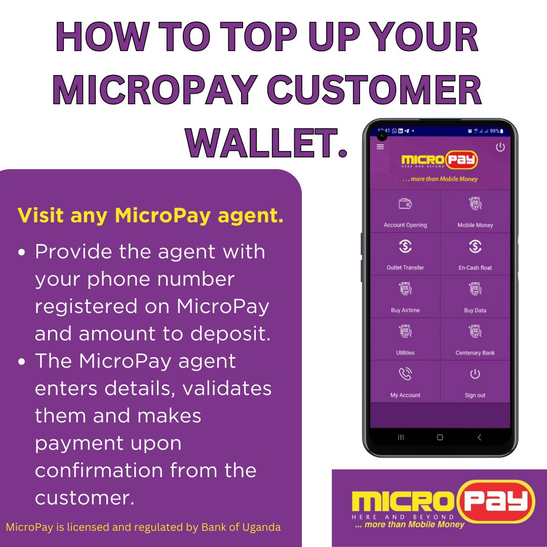 Hello there,👋🏾
Today let`s learn how a MicroPay customer can top up their wallet.