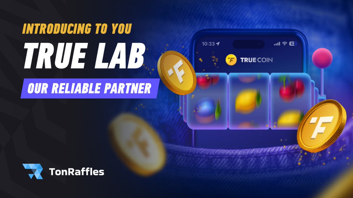 #TonRaffles 🤝 @iGaming_Guild 🥳 Meet TRUE, our trusted partner! If you've been following us, you might have already noticed our joint activities with TRUE. 🏆 Truecoin is in beta testing and currently has 200,000 players, so it's worth starting to play now — it will be harder