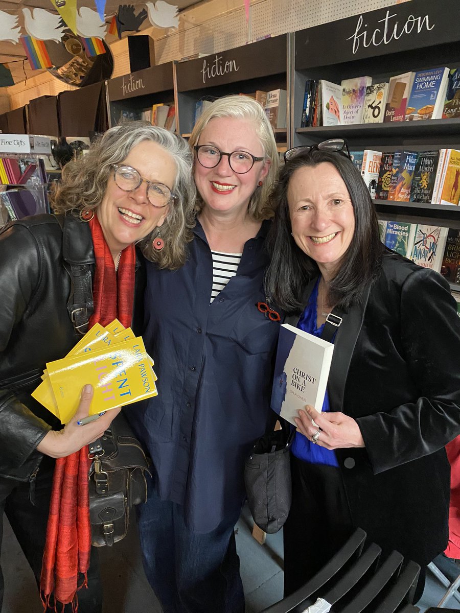 orlaowenwriting's tweet photo. Thank you SO much @booksellercrow for such a fun night &amp; great event hosted by @KarenMcLeod_ What a fantastic audience &amp; loved meeting you all &amp; @larapawson in person. Your shop is amazing! 💙📚💙

#ChristOnABike #coab #SpentLight #books #BookTwitter #booktwt https://t.co/7GwbxmDzOF