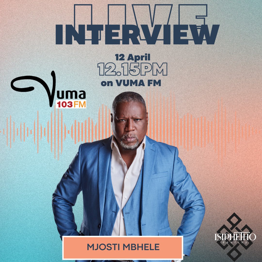 Mjosti Mbhele on @VumaFM 12:15pm talking all things ISIPHETHO which is growing tremendously currently chasing its 4Million Peak in just a week of debut … #Reimagine 6:30pm - Thank you to everyone Tuning in 👌🏽