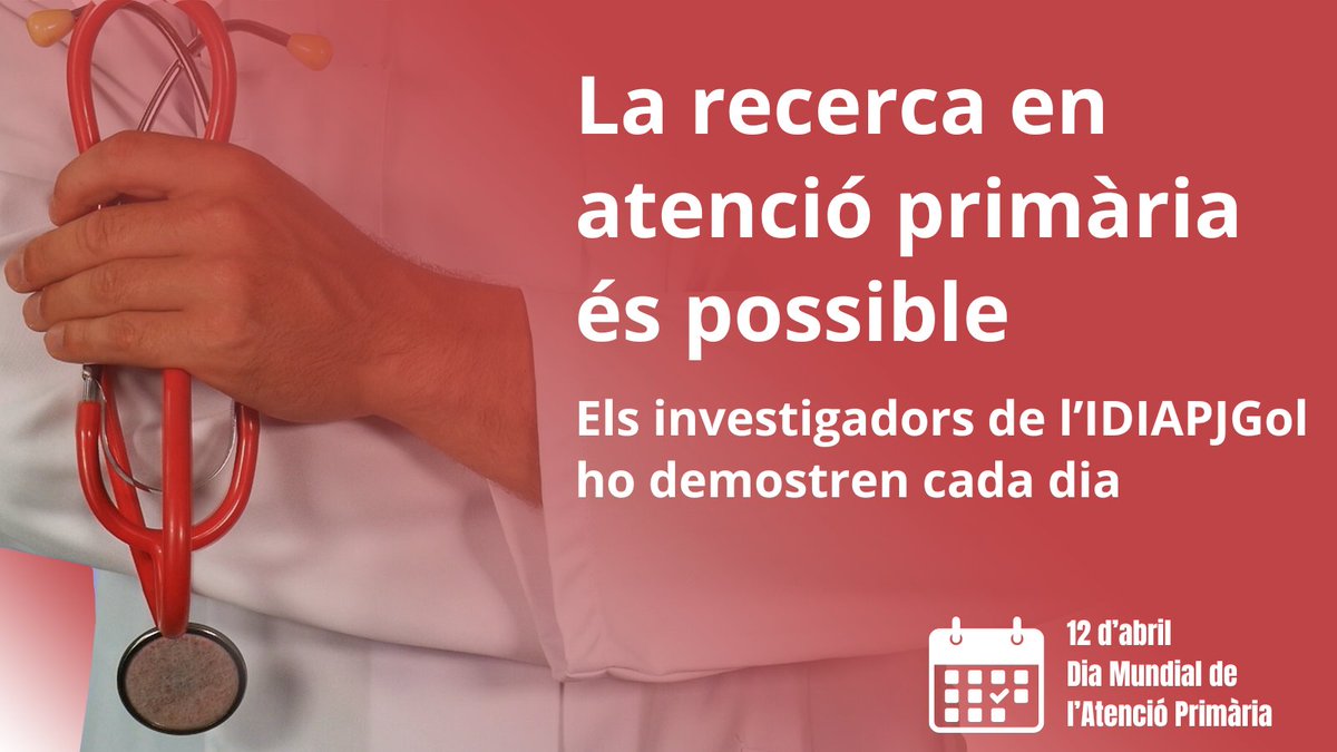 Avui, #DiaAtencióPrimària, volem posar en valor la recerca que fan els 2.000 investigadors de l'#IDIAPJGol, que permet millorar la salut de les persones