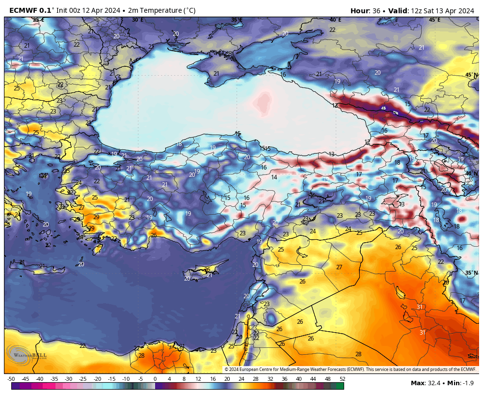 Yarın Hava sıcaklığı Anomalisi ve Hava Sıcaklığı Değerleri piknik yapılır yine