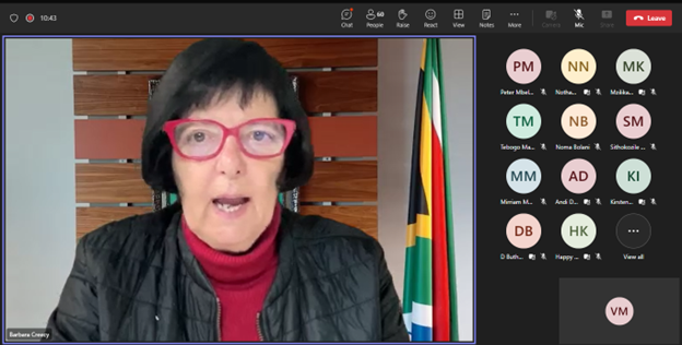 environmentza's tweet photo. Minister Barbara Creecy is currently delivering her opening remarks on SA's position and expectations for INC 4 during a virtual consultative stakeholder engagement meeting. #EndPasticPollution https://t.co/88pmKlmWEb