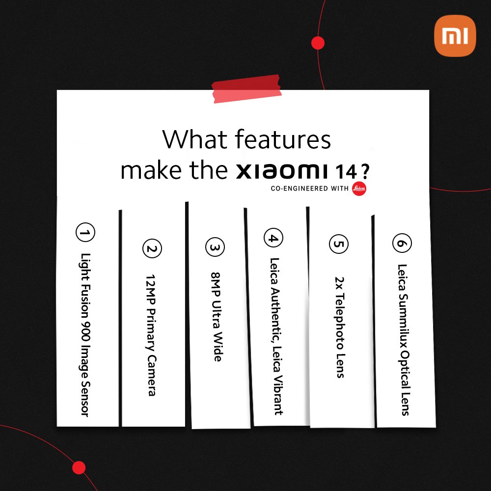 Can you name all the amazing features of the #Xiaomi14? Share your guesses using #Xiaomi14 and #SeeItInNewLight, and let's see who's got it right!