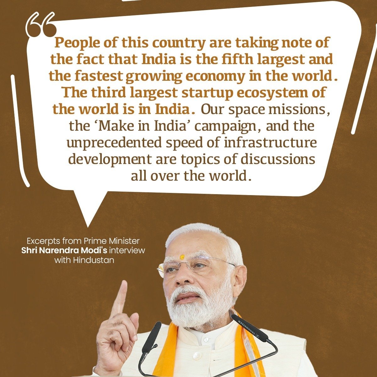 Global conversations are buzzing with admiration for India's space missions, the 'Make in India' campaign, and the remarkable pace of infrastructure development under PM Modi Ji's leadership. 
#MakeInIndia #SpaceMission #Infrastructure #ModiKiGuarantee #ModiHaiTohMumkinHai