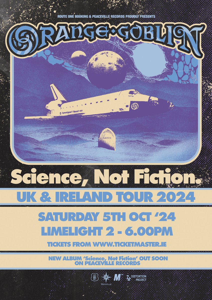 ‼ ANNOUNCEMENT ‼ Orange Goblin will make a most welcome return to NI in support of their new album, 'Science, Not Fiction' The band will play the @LimelightNI 2 on Saturday 5th October and tickets will be on sale Monday 15th April from ticketmaster.ie.