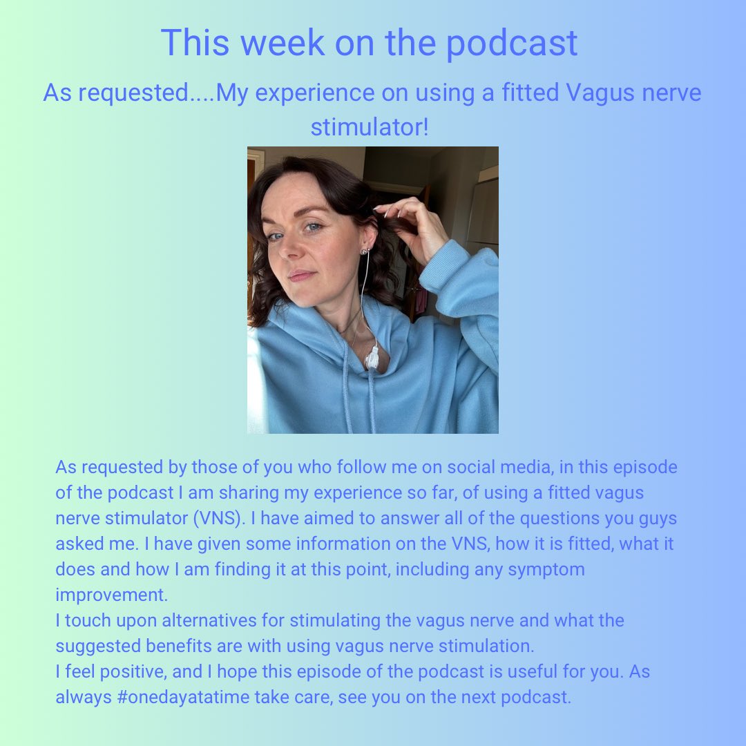A little information on this weeks #podcast available on all platforms or use the link; out on Sunday. #longcovid #MECFS #pots #Symptommanagement #vagusnervestimulation #grateful #onedayatatime #bekind livingwithlongcovid.buzzsprout.com