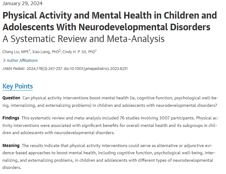 Liikkuminen parantaa neuropsykiatrisesti oirehtivien lasten ja nuorten mielen hyvinvointia ja kognitiivista suoriutumista tuoreen tutkimuskoonnin mukaan hyvin selkeästi. Laitteet nurkkaan ja liikkeelle! #neurokirjo #liikunta