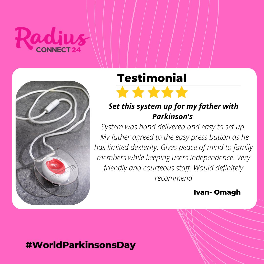 At Radius Connect 24, we understand some of the challenges individuals with Parkinson's face every day. That's why we have our easy press button feature, designed with accessibility in mind. radiusconnect24.com #WorldParkinsonsDay  #LetsTalkAboutParkinsons #Radiusconnect24