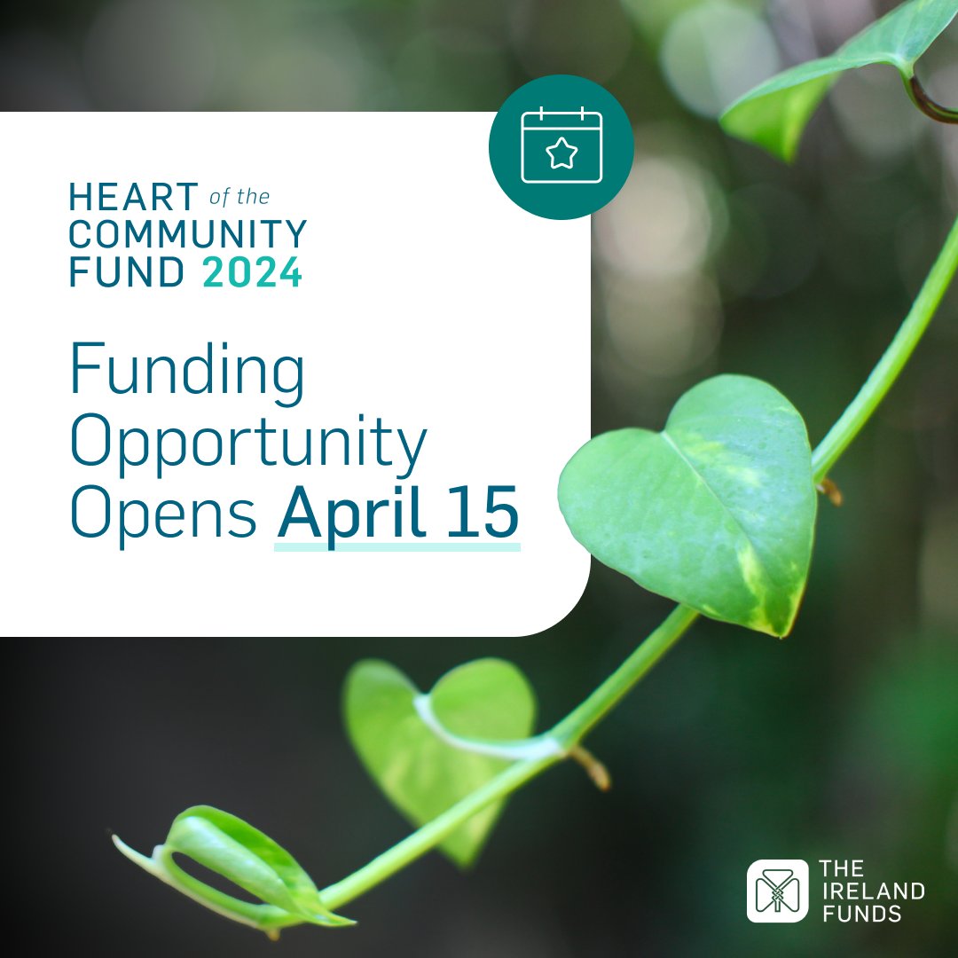 On Monday, April 15th, The Ireland Funds Heart of the Community Fund 2024 will be OPEN for applications. Keep your eye on our social feeds for more information and consider applying for a grant to build your non-profit organization’s capacity or meet core costs. All the details…