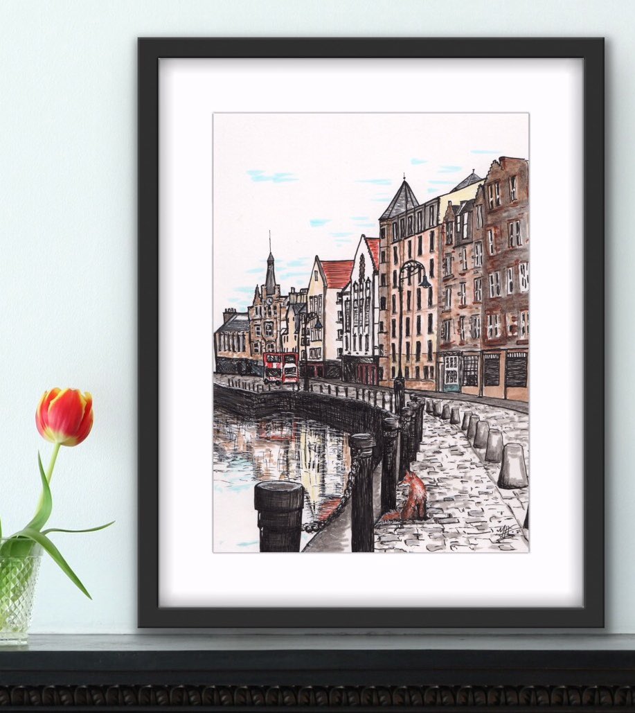 EdinburghFoxInk's tweet photo. #throwbackthursday is a bit later today than my usual time but it’s one of my bestseller pieces. It’s been available as cards, prints, coasters etc. Available locally and Etsy. #throwback #thursdaythrowback #edinburgh #theshoreleith #leith #localartist #edinburghfox https://t.co/KaetQd6Ock