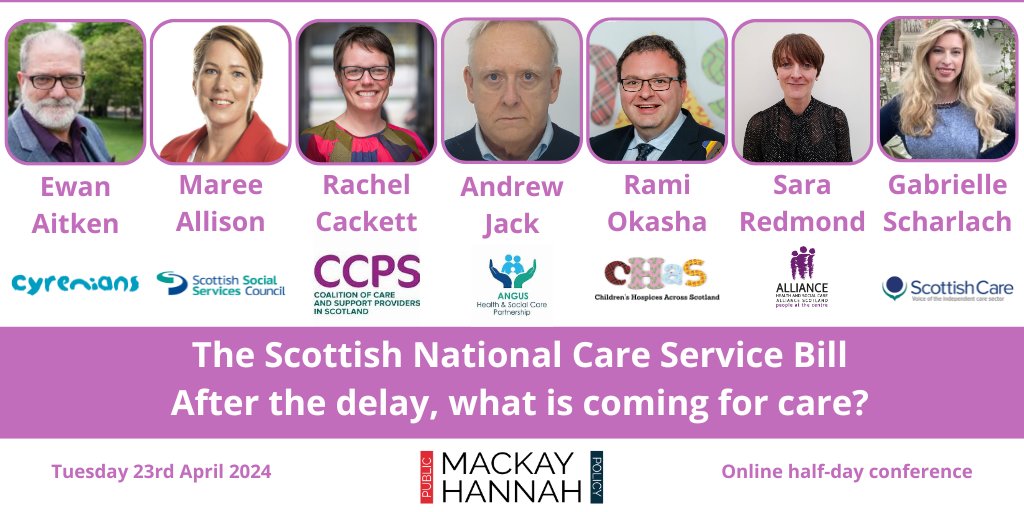 The Scottish National Care Service Bill 23rd April 2024 Featuring @supportCHAS @RamiOkasha @ScottishCare @R_Cackett @CCPScotland @SSSCNews @ALLIANCEScot @AngusHSCP and @EwanAitken @Cyrenians1968 More info: tinyurl.com/ytt6jcmu £149 - book 2 places, get 3rd one free