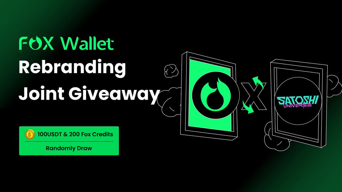 🎉To celebrate our partner @FoxWallet rebranding, we are launching a joint #Giveaway campaign for 48H. Prizes: 100 $USDT for 10 #FoxWalleters & 200 #FoxCredits for 10 🤑 To enter: 1⃣ Follow @FoxWallet & @universesatoshi 2⃣ Like, RT & tag 3 Friends 3⃣ Drop #FoxWallet Polygon…