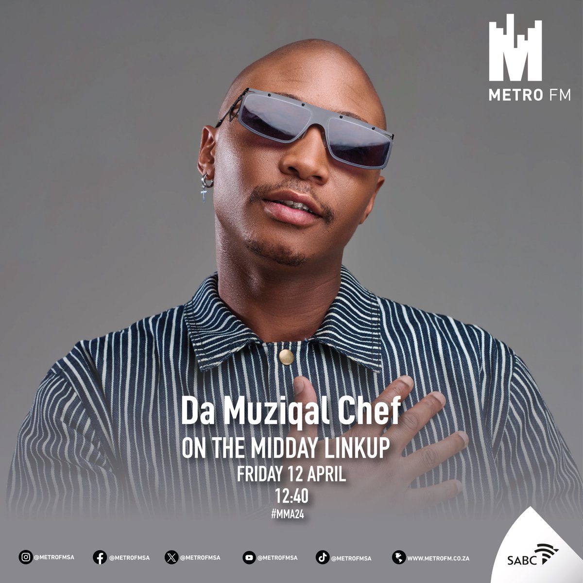 We are joined by #MMA24 nominees for ‘Song Of The Year ’ Damuziqalchef and @DeMthudaSA on #TheMiddayLinkUp at 12:40. To vote, dial *120*45787# | USSD rates charged at R1.50 per minute. #MMA24 #BlackToTheFuture
