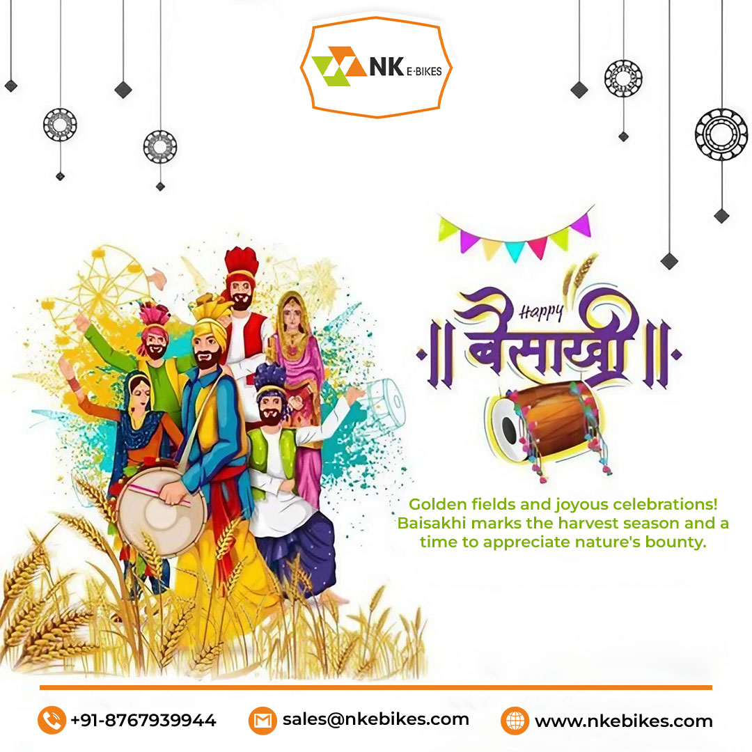 🌾 Baisakhi is celebrated to welcome prosperity. 💃 Be a part of a celebration, and welcome it to your home. ✨ Happy Baisakhi 2024!

#Baisakhi #Vaisakhi #NKEBikes #celebrations #Unity #festival #Happiness #familyfun #Blessings #JOY #Indian #Punjab #greetings #WISH #prosperity