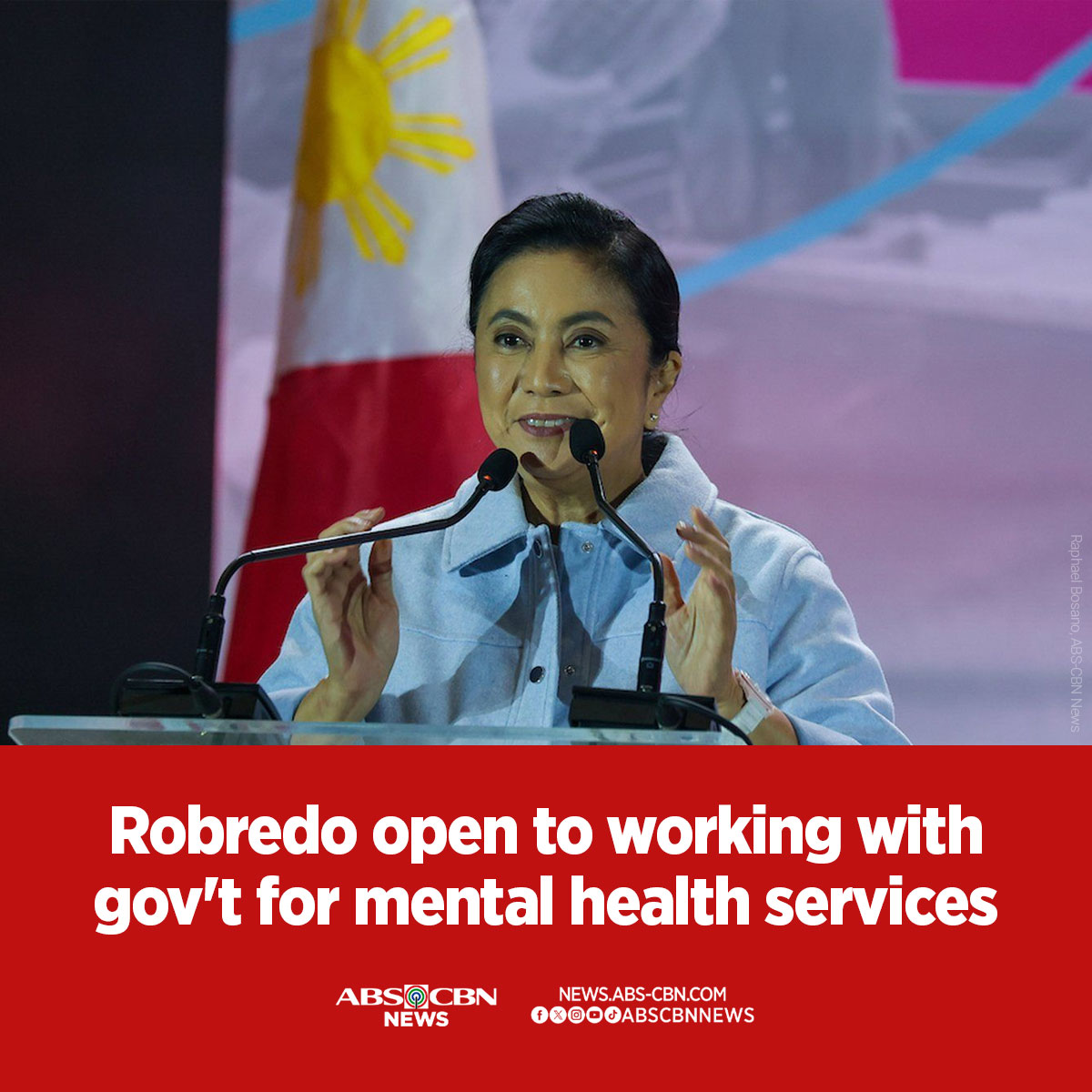 Former vice president Leni Robredo said she was open to working with government agencies to help address demands for mental healthcare and intervention. FULL STORY: news.abs-cbn.com/news/2024/4/12…