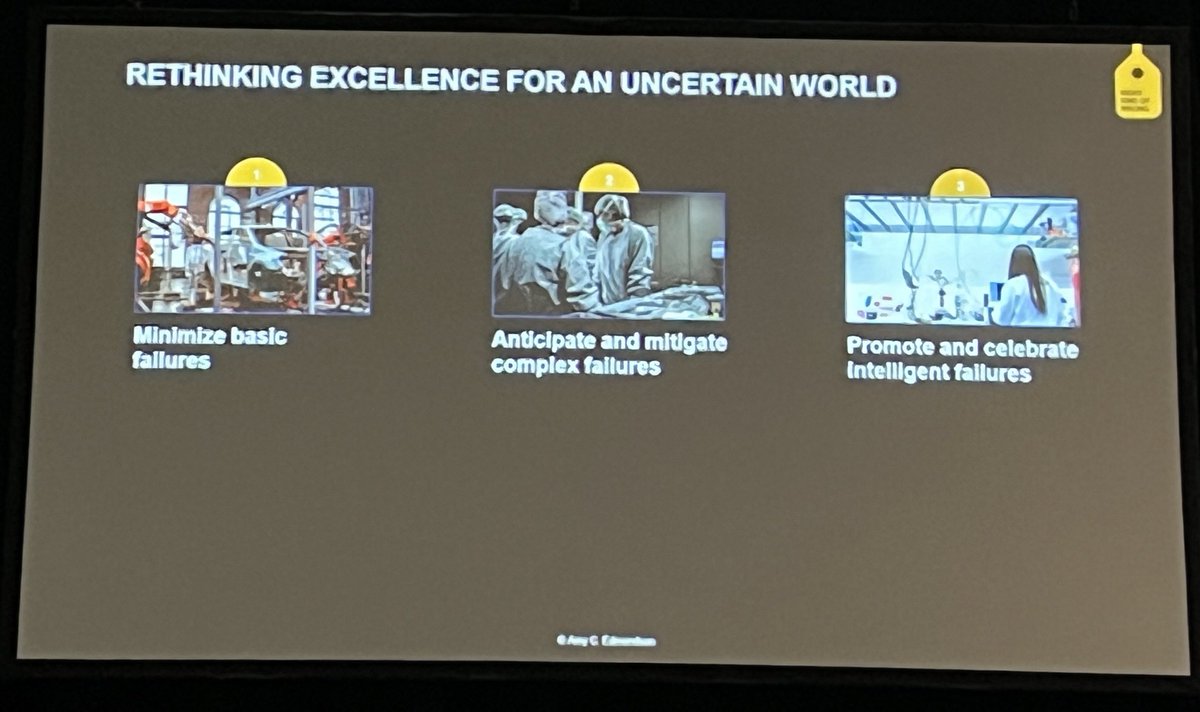 Sometimes you win, sometimes you learn. We need to celebrate intelligent failures as part of the path of growth, improvement and innovation Inspiring talk from @AmyCEdmondson #Quality2024