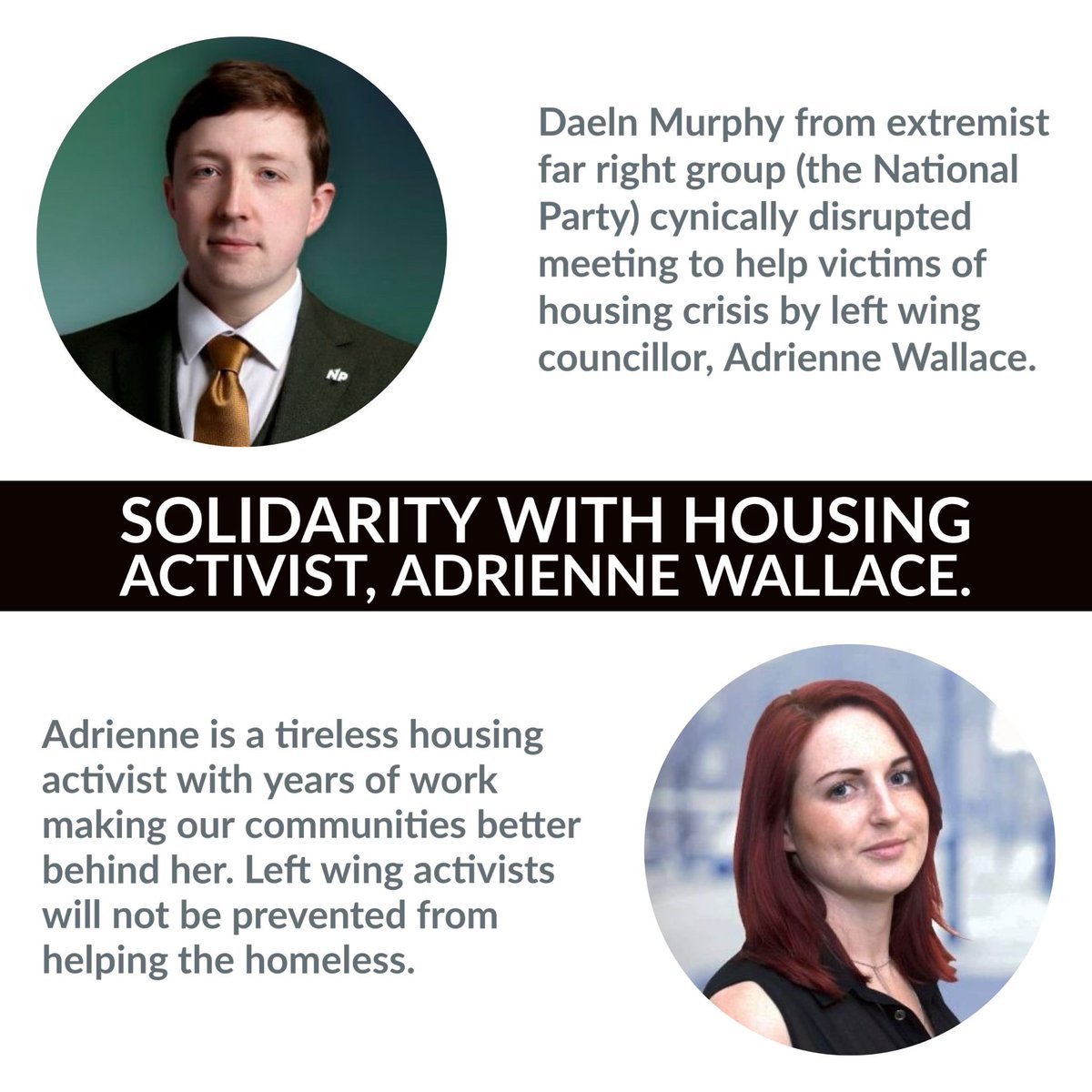 All solidarity to Carlow councillor and housing activist, Adrienne Wallace. The far-right run cover for FF-FG by harassing opposition and discussion refusing to excuse decades of criminal neglect by scapegoating migrants. Far-right establishment lackeys. m.independent.ie/regionals/carl…