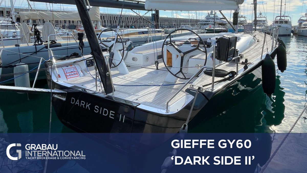 Check out the 2010 Gieffe GY60 'DARK SIDE II' - For sale with Grabau International.

ow.ly/SwYm50Rb5VO

#yachtbroker #yachtbrokerage #yachtsales #boatsales #boatbroker #luxuryyacht #yachtsforsale #italianyacht #performanceyacht #gieffeyachts #gieffegy60 #gieffe60