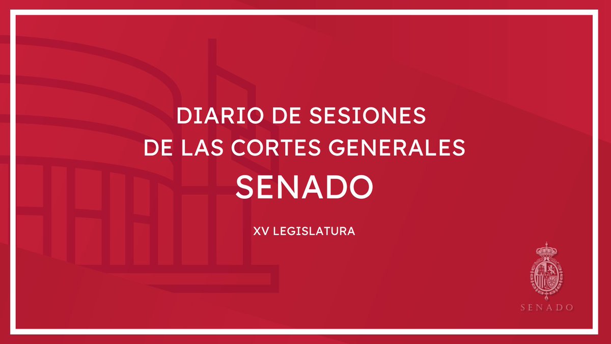 👉Los #DiariodeSesiones recogen los debates de las reuniones parlamentarias. 👉Aquí puedes consultar los celebrados esta semana en el #PlenoSenado y las #ComisionesSenado: 📄senado.es/web/actividadp…