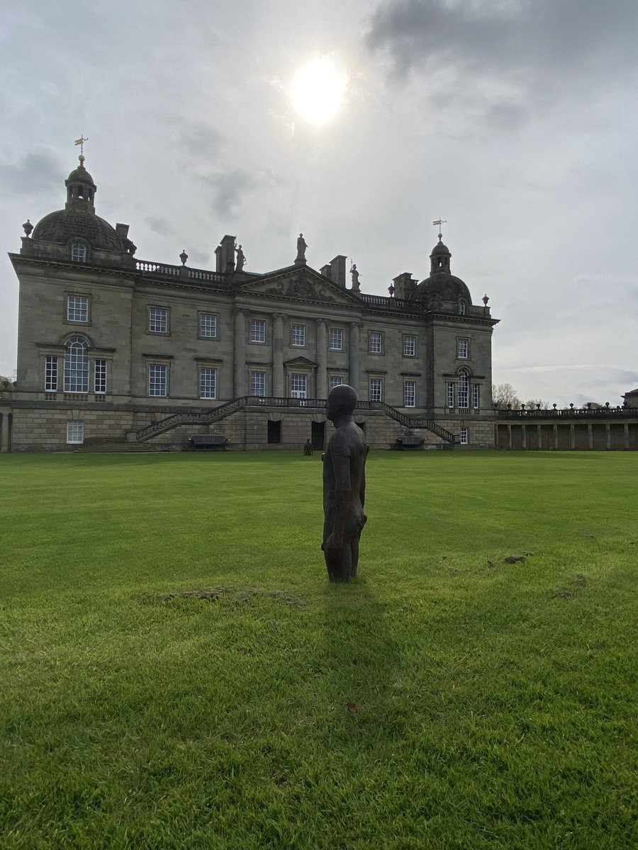 An invasion of #AntonyGormley’s iron men ⁦⁦@HoughtonHall2⁩ in #Norfolk. He tells #C4News tonight @7pm why he’s a climate activist now.