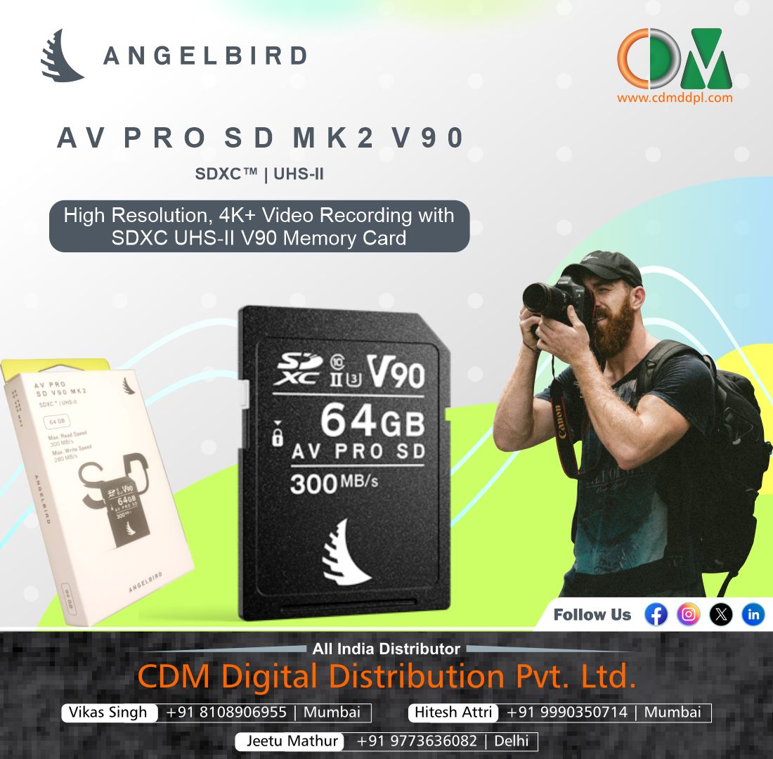 AV PRO SD MK2 V90
SDXC™ | UHS-II
#Angelbird #memorycard #memorycards #capturecard #video #4K #JPEG #Photography #cameracrads #dslr #SDCARD #photographylover #photographer #photographylife #videography #videographer #videomaker #cdmts #cdmtechnologies #highspeed #buynow #64GB