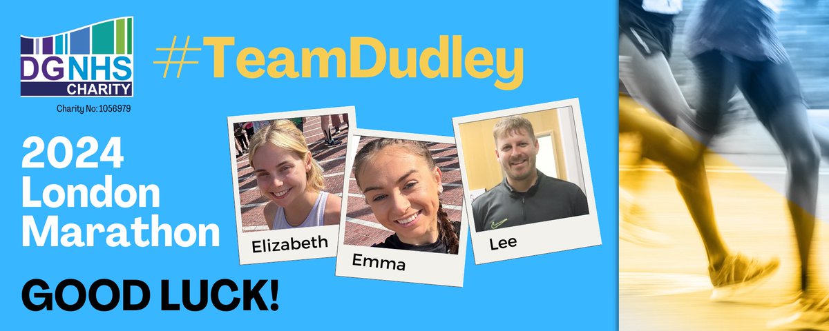 Good luck to our #TeamDudley runners, Emma, Liz & Lee, who are taking part in the London Marathon today! Well done for all your hard work and we can’t wait to see how great you do. Thank you everyone for your support.