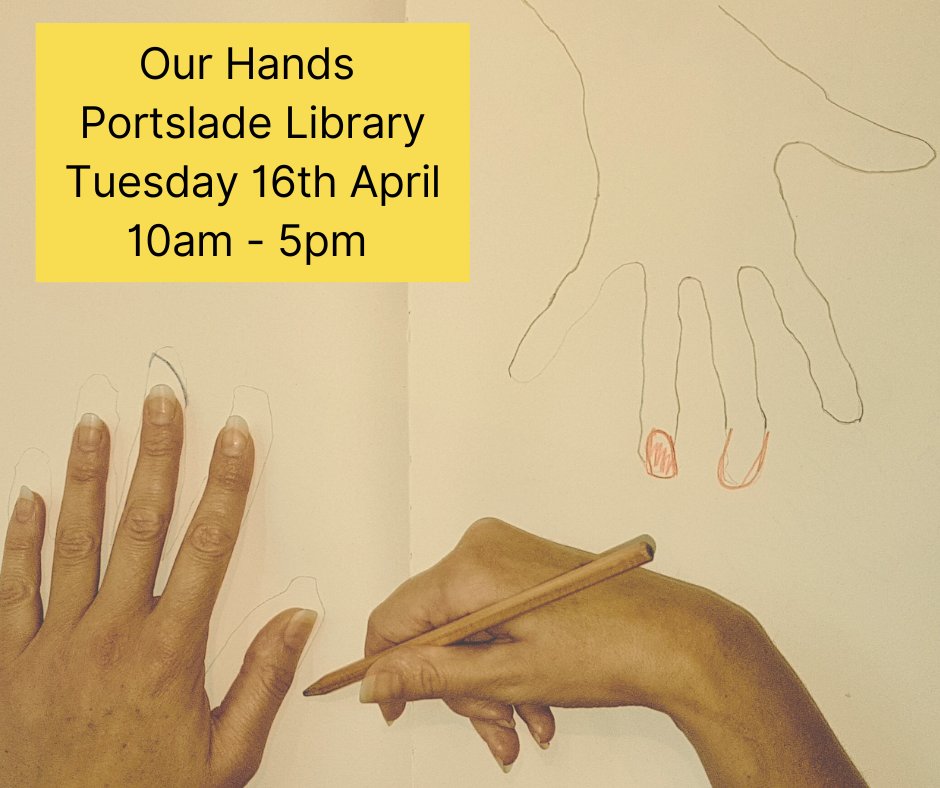 Our Hands by Vicky Malin comes to Portslade next week. A gentle conversation exploring the stories, possibilities and perceptions of our hands through gesture, doodles and words. Drop in throughout the day. 10-15 mins. All ages welcome. Free. #libraries #dance #portslade