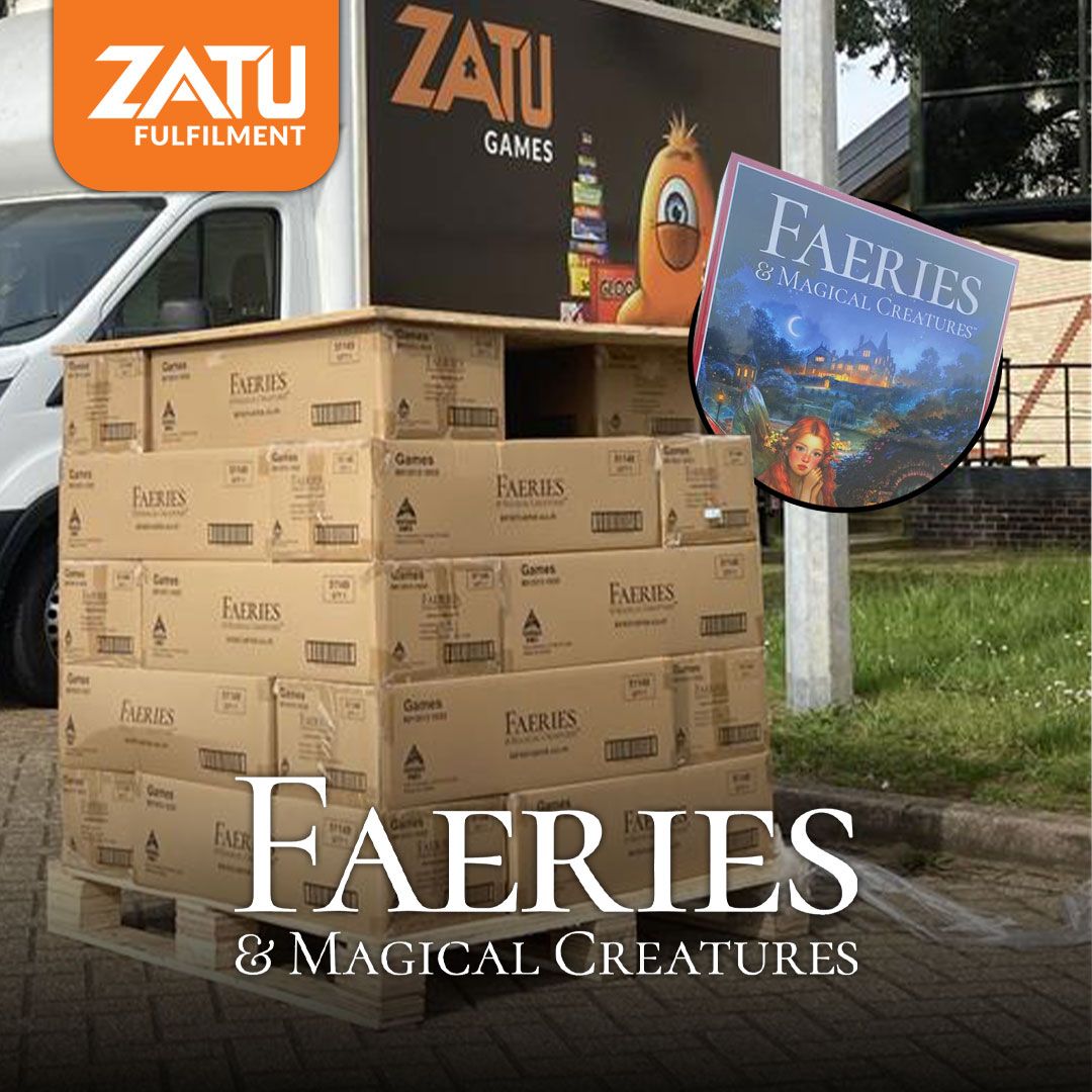 🧚‍♂️A magical arrival into the Fulfilment warehouse this morning🧚‍♀️ Faeries all in bundles from Forbidden Games are flying out already 😱 #zatufulfilment #faeries #kickstarter #boardgames #boardgamegeek #fyp
