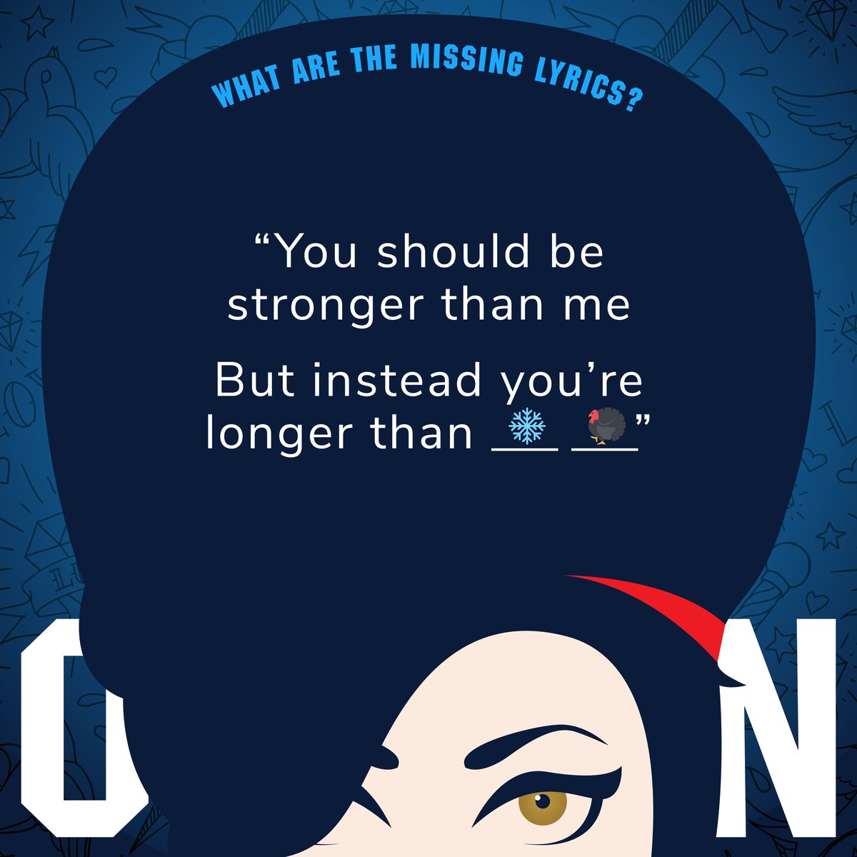 #BackToBlack comes to ODEON today, and we can't stop singing!🎶 Are you a big Amy Winehouse fan? How many of these lyrics can you finish?🗣 Watch the stunning new biopic from today📲 bit.ly/3x2r0Ix