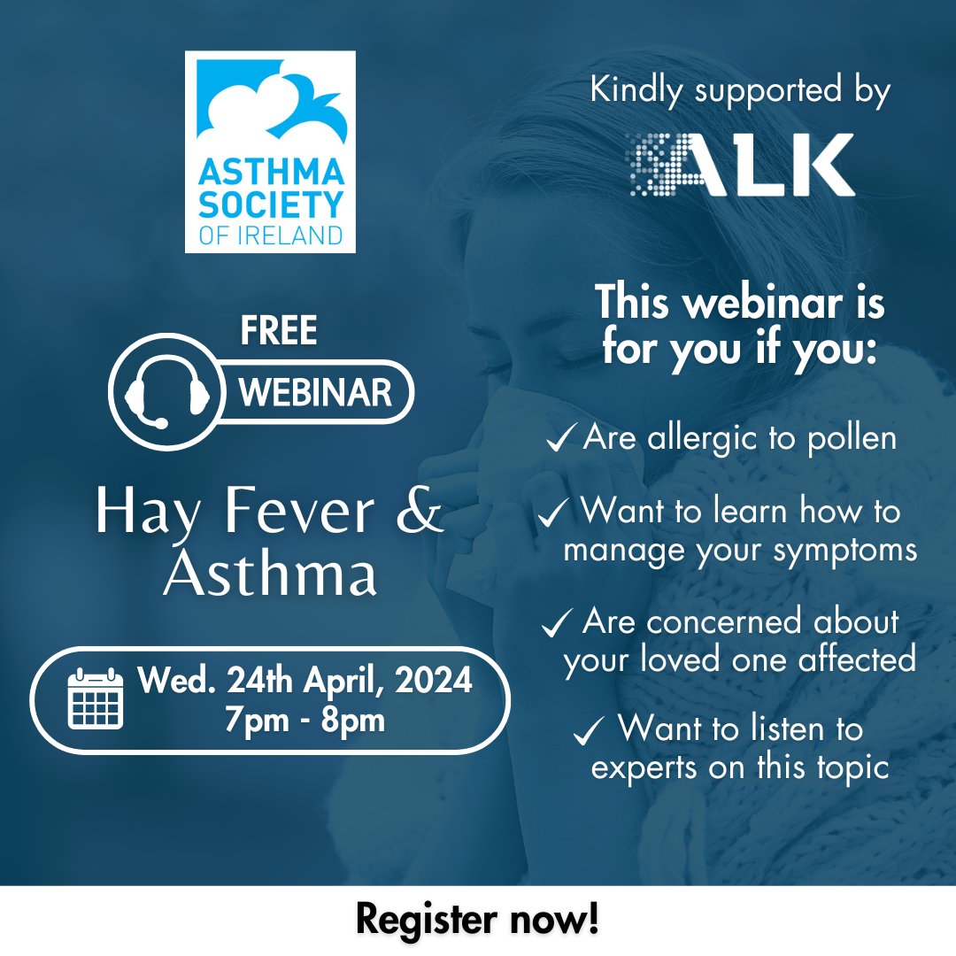 Join us for a FREE webinar to learn about the hay fever triggers and effectively manage symptoms to maintain optimal #asthma control. Register here 👉 bit.ly/Web-FB-Tw